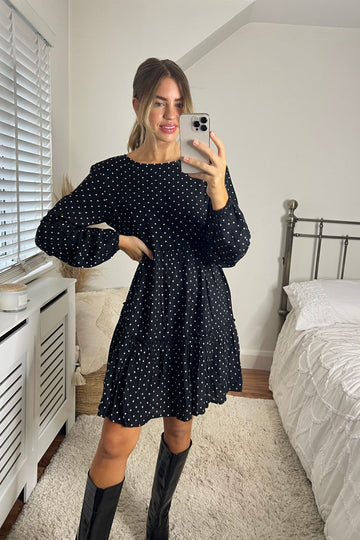 Mimi Polka Dot Print Mini Dress SlayTwins